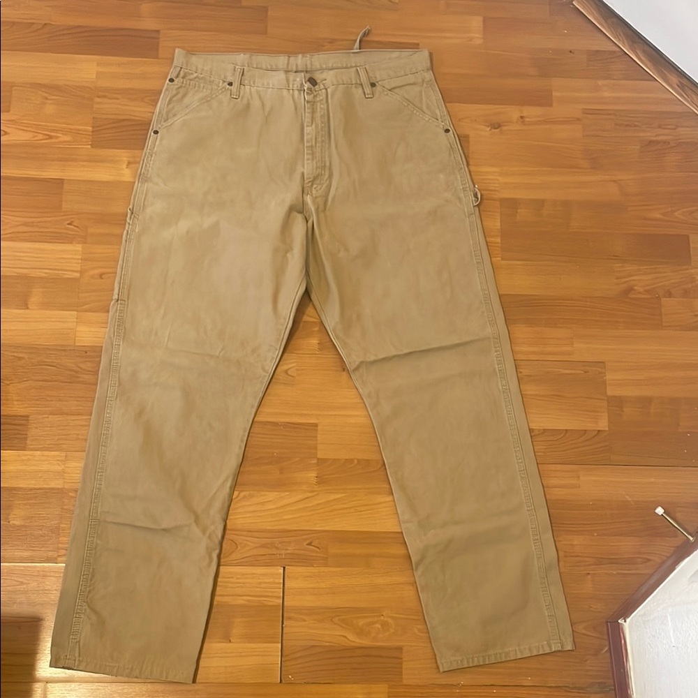 Wrangler Tan Chinos Classic Straight-Leg